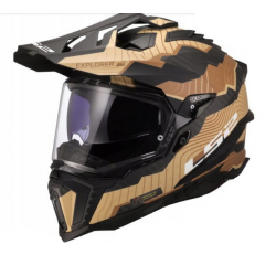 Kask motocyklowy Dual Sport LS2 Explorer C Trick Sand